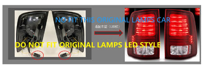 Auto Accessories Fit For Dodge Ram 1500 2010 2009-2018 Led Rear Tail Lights & Yellow Turn Signal Lights Rear Working Lights