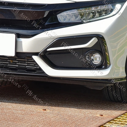Front Rear Fog Lamp Light Trim Frame Shell Cover Lid Bezel For Honda Civic Hatchback 2020 2021