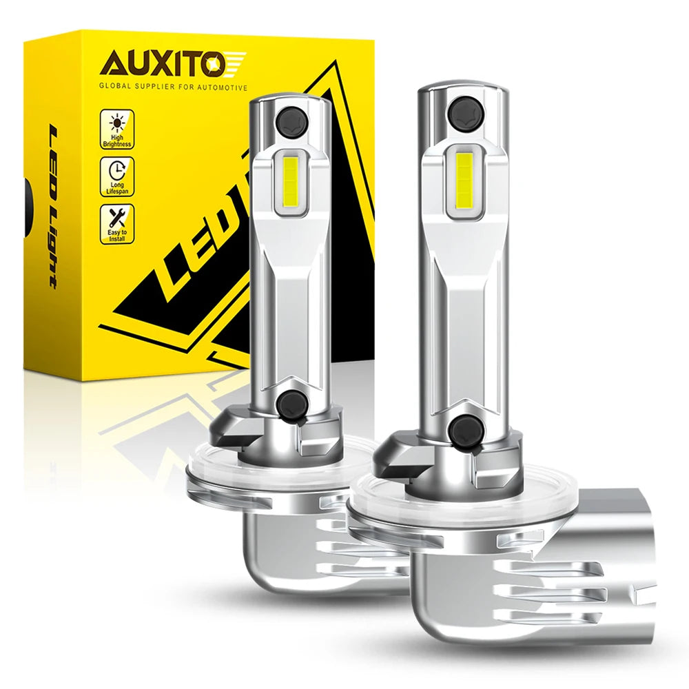 AUXITO 2Pcs H27W/2 LED Lights 880 H27W/1 H27 881 Led Fog Lights Bulb White DRL Daytime Running Lamp for Car Automotive 12V