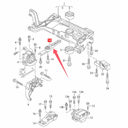 For AUDI Q3 8UB VW SHARAN TIGUAN SEAT ALHAMBRA Engine Mount 7N0199855A 2007-2018 1.4 1.8 2.0 Bracket Support Accessories