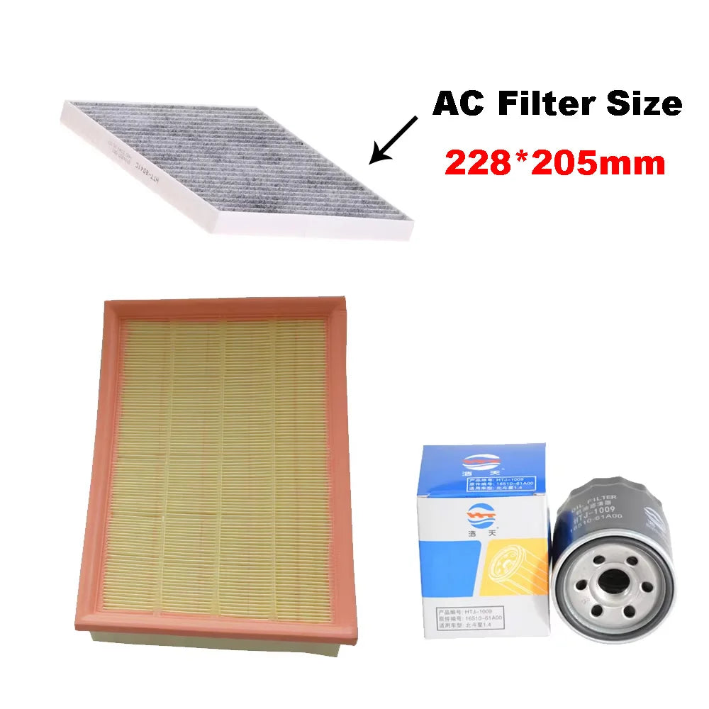3pcs Filter Set For CHANGAN Hunter Plus 2.0T Gasoline 2022-2024 Lantop AC Cabin Engine Air Oil Filter Service Kit 1109190BU02