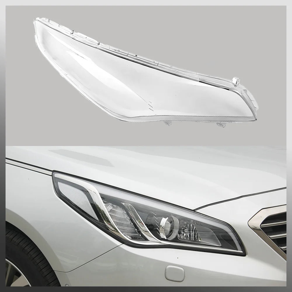 For Hyundai Sonata 2015 2016 Front Headlamp Cover Transparent Headlight Shell Lens Plexiglass Replace Original Lampshade