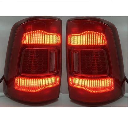 Auto Accessories Fit For Dodge Ram 1500 2010 2009-2018 Led Rear Tail Lights & Yellow Turn Signal Lights Rear Working Lights