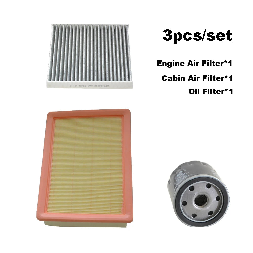 2/3pcs Filter Set For TRUMPCHI GAC GS5 1.5T 2018-2021 GS3 GS4 PLUS 2023 Cabin A/C Air Engine Oil Filter Cleaner Kit 4A15J1 Parts