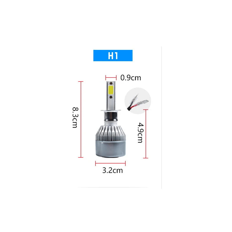 Led Headlight Bulbs H3 H4 H7 LED Car Waterproof Lamp Super Bright CSP LED Headlight DRL Lamp Kit High Low Beam