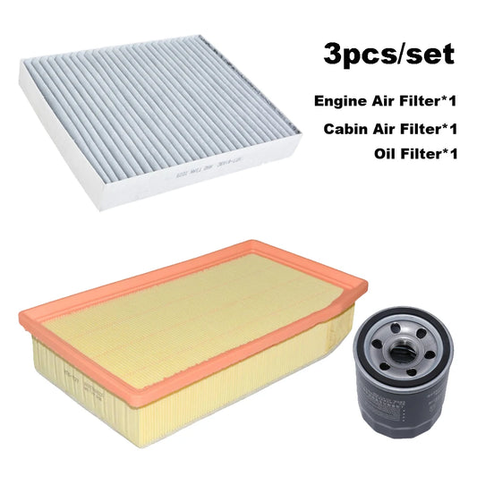 3pcs Filter Set For GAC TRUMPCHI EMPOW 2.0T(400T) 2023 2024 Parts Cabin Engine Air Oil Filter Kit Accessories 2010005BSV0100