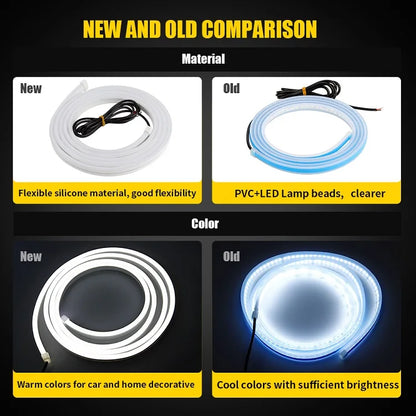 OKEEN Led Car Hood Lights Strip Universal Auto Decorative Atmosphere Lamps Ambient Lights For Car Daytime Running Lights DRL 12V