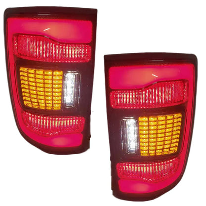 Auto Accessories Fit For Dodge Ram 1500 2010 2009-2018 Led Rear Tail Lights & Yellow Turn Signal Lights Rear Working Lights