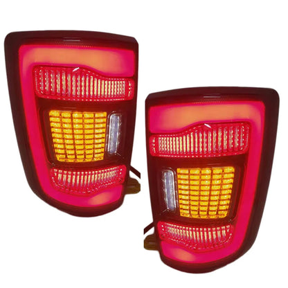 Auto Accessories Fit For Dodge Ram 1500 2010 2009-2018 Led Rear Tail Lights & Yellow Turn Signal Lights Rear Working Lights