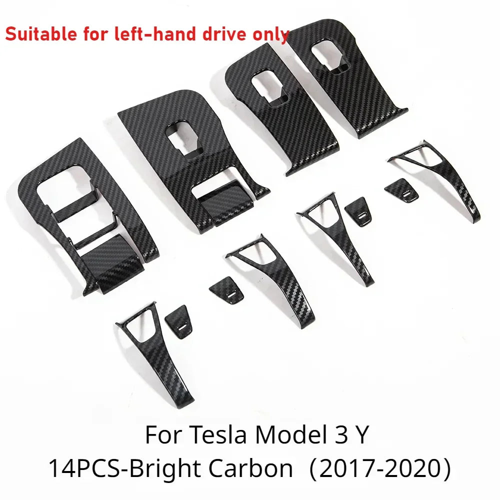 For Tesla Model Y/3/3+ Highland Window Lifter Switch Buttons Cover Trim Frame Button Stickers 2017-2024 Car Interior Accessories