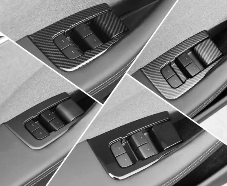 For Tesla Model Y/3/3+ Highland Window Lifter Switch Buttons Cover Trim Frame Button Stickers 2017-2024 Car Interior Accessories