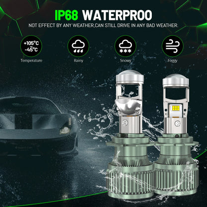 HYNBYZJ H11 H4 1200000LM 1000W CANBUS Car LED Headlights 9005 9006 H7 LED Projector Lens Bulbs 6000K White 12V 24V Auto Headlamp