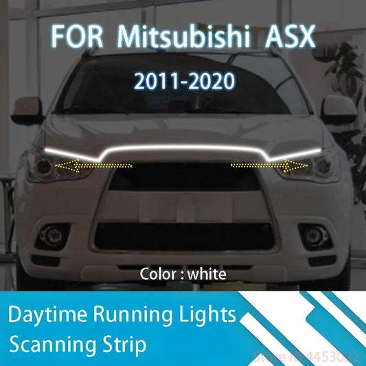 DRL Start Scan Strips feu pour	Mitsubishi ASX	2011-2019 voiture capot feu Decorative Ambient lampe 12V 59 Inches étanche