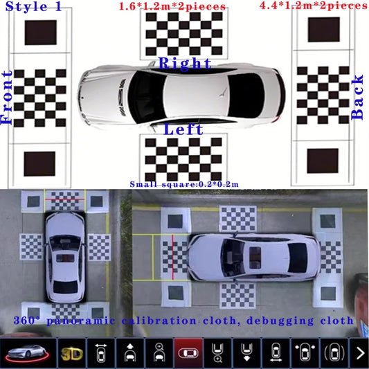 Automatic Completion Calibration Cloth for Car 360° Panoramic Image System Debugging Cloth 2D 3D Correction Calibration Cloth