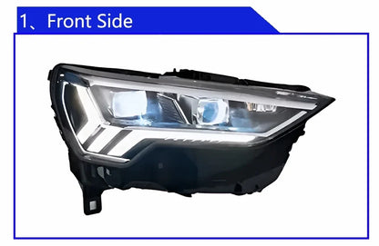 Auto Headlights Accessories For Audi Q3 2020-2023 Upgrade Matrix Projector Lens LED Car Head Lights Plug and Play Assembly