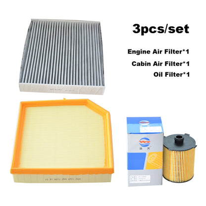 Filter Set For GEELY MONJARO KX11 2.0T 2023 2024 ATLAS PRO FX11 PREFACE LYNK&amp;CO 01 02 03+ 05 VOLVO XC40 Cabin A/C Air Oil Filter