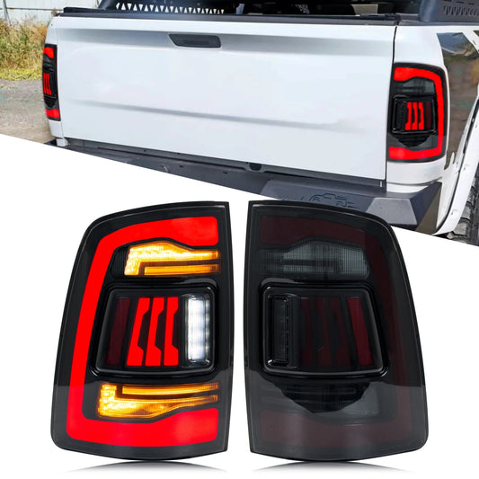 LED feux arrière ensemble pour Dodge Ram 1500 2500 3500 2009-2018 4th Gen Sequential Blinker Dynamic Animation noir arrière lampes (livraison : 5 à 12 jours)