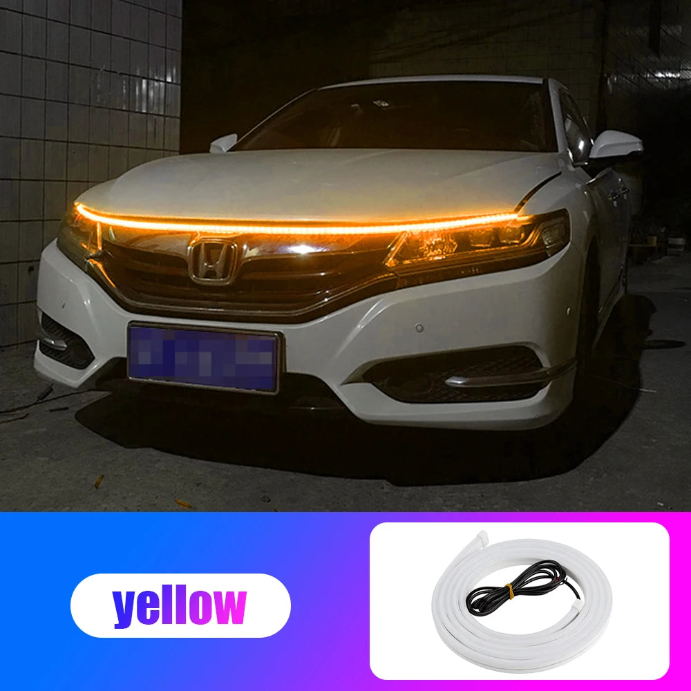 OKEEN Led Car Hood Lights Strip Universal Auto Decorative Atmosphere Lamps Ambient Lights For Car Daytime Running Lights DRL 12V