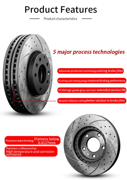 High performance High grade castiron Resolve brake shaking car brake discs For Hyundai Porter Santa Cruz Santa Fe
