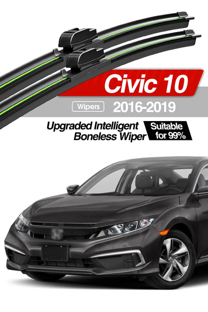 For Honda Civic 10 2016-2019 Front Windshield Wiper Blades 2pcs Windscreen Window Accessories 2017 2018
