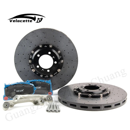 Carbon Fiber Ceramic Brake Rotor 380-420mm Brake Disc Upgrade for BMW M4 M2 G80 F80 F90 AMG C63 400 410 390 380mm Ceramic Discs