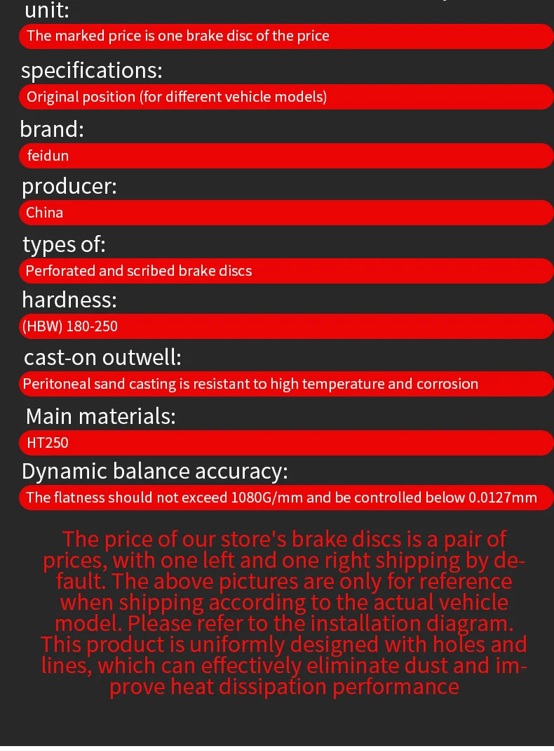 High quality Resolve brake shaking car Brake Discs For Honda Edix Element Elysion Fit Aria EV Shuttle Freed Spike Freed+