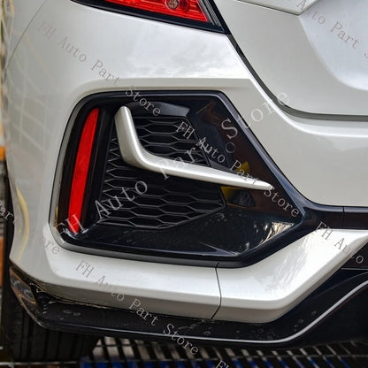 Front Rear Fog Lamp Light Trim Frame Shell Cover Lid Bezel For Honda Civic Hatchback 2020 2021