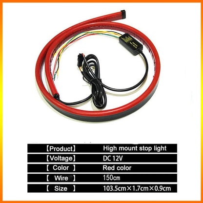 Automotive LED High Mounted Brake Light Warning Light Strip With Flow Light Steering Brake Multiple Functions Brake light