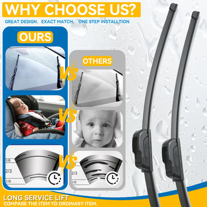 Erick's Wiper LHD Front Wiper Blades For Dodge Journey 2008 - 2020 Windshield Windscreen Clean Window Car Rain Brushes 24"+18"