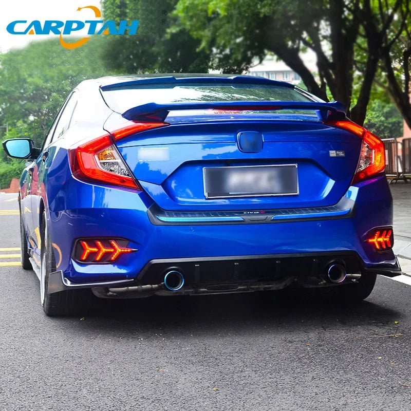 Car LED Rear Bumper Lamps For Honda Civic 2016 - 2020 Brake Light Turn Signal Backup Reflector Lamp Taillights Car Fog lamp