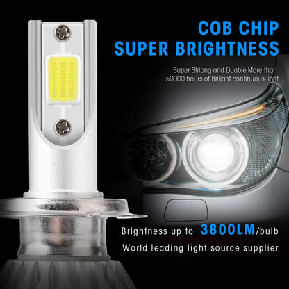 Led Headlight Bulbs H3 H4 H7 LED Car Waterproof Lamp Super Bright CSP LED Headlight DRL Lamp Kit High Low Beam