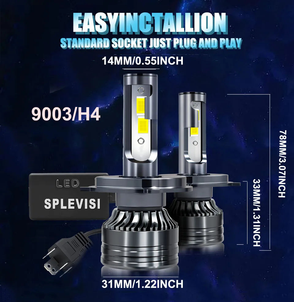 LED H4 9003 Car Headlight Bulbs Triple Copper Pipes Cooling Tech For Suzuki Grand Vitara 1999 2000 2001 2002 2003 2004 2005