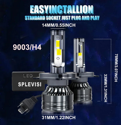 LED H4 9003 Car Headlight Bulbs Triple Copper Pipes Cooling Tech For Suzuki Grand Vitara 1999 2000 2001 2002 2003 2004 2005