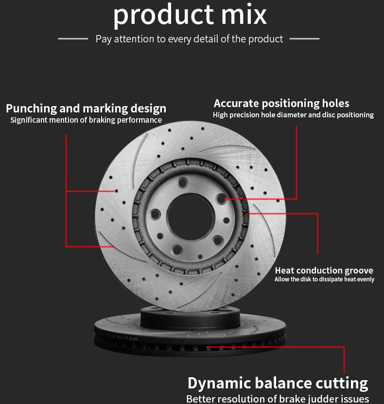 High performance No noise good brake car brake discs for Mazda Axela AZ-3 AZ-Offroad AZ-Wagon