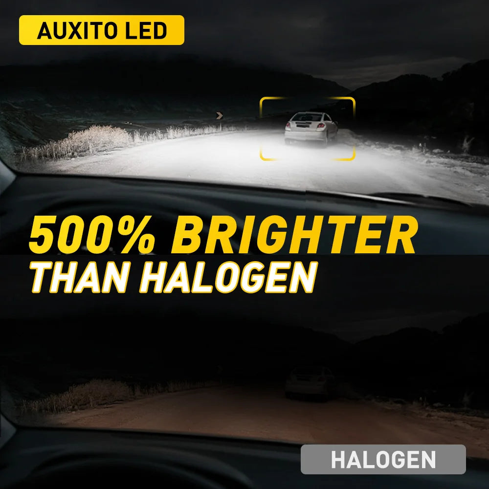 AUXITO 2Pcs H27W H27 LED 881 880 LED Fog Lights Canbus H27W/1 H27W/2 LED Bulb Car Fog Driving Lamp DRL No Error 12V 6500K White