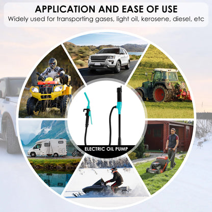 Electric Hand Pump Portable Transfer Pump Battery Powered Siphon Liquid Extractor 2.2 Gallons per Min For Gasoline Diesel Fuel