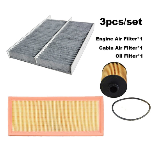 3pièces/jeu Cabin Air filtre à huile pour Peugeot 4008 5008 1.6T 1.8T 2021 2022 2023 2024/Citroen Aircross C5 PHEV moteur accessoires (livraison : 5 à 12 jours)