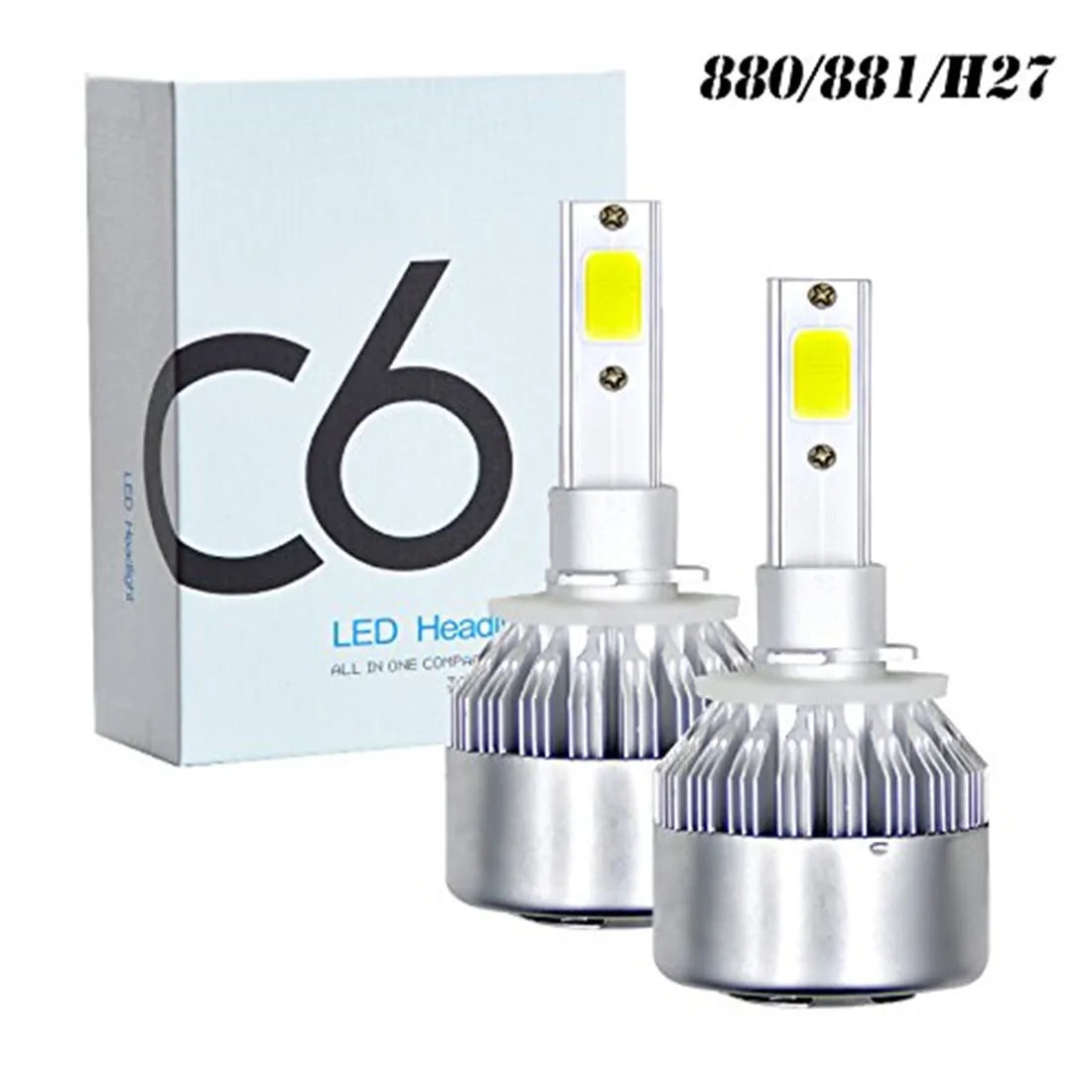 2pcs C6 car LEDs H4 H7 H1 H3 H8 H11 H10 H13 9004 HB3 9005 HB4 9004 HB1 9007 HB2 880 881 9012 bulbs car headlights