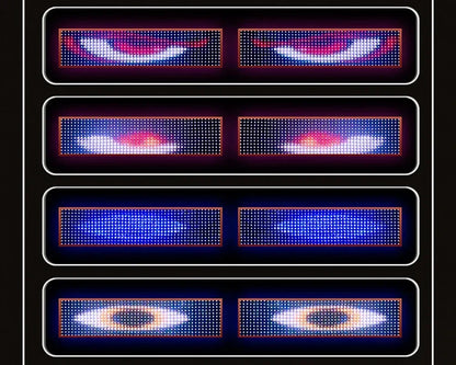 2PCS Devil Eyes Light Car Windshield Flexible LED Display Programmable Pixel Screen APP Control Remote RGB Dynamic Big Eye Light