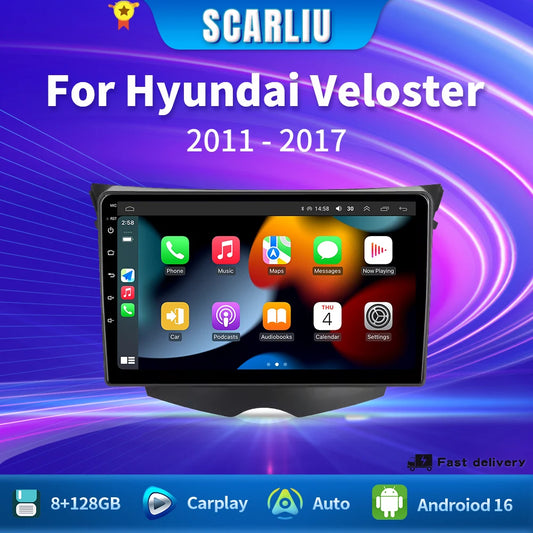 Autoradio pour Hyundai Veloster FS 2011 - 2017 2 Din Android écran Stereo Navigation Autoradio autoradio voiture lecteur multimédia
