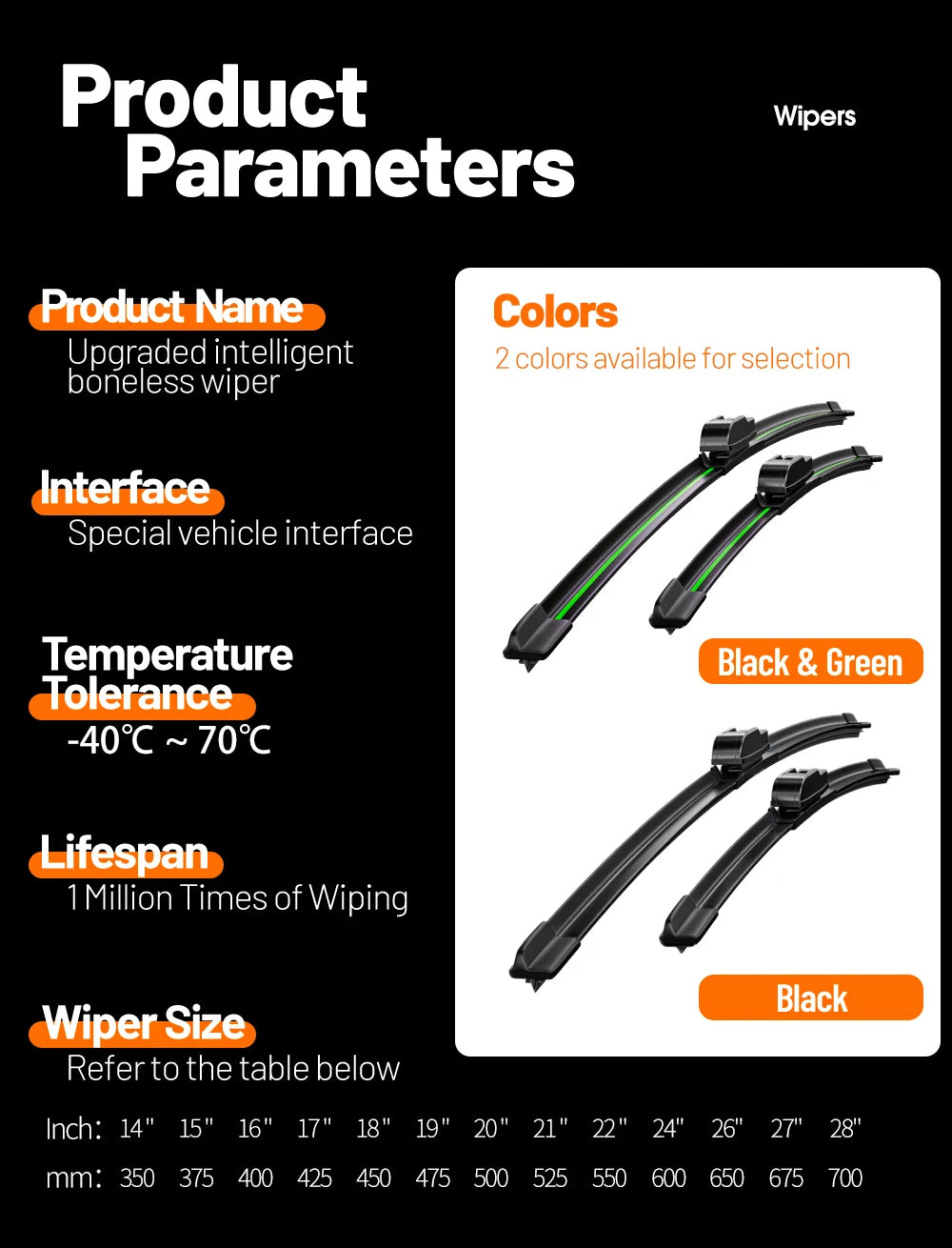 Wiper Front Wiper Blades For Toyota C-HR / CHR 2016-2023 2017 2018 2019 2020 2021 2022 Windshield Windscreen Front Window 26"16"