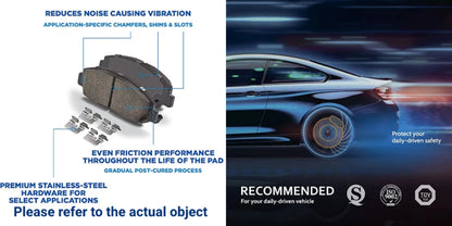 THREEON Rear Brake Pads For Chevrolet Captiva WULING ALMAZ MG Hector 1.5T 2019- ONLY for Electrical Handbrake 23947864