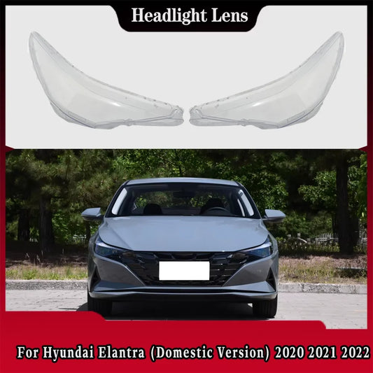 Pour Hyundai Elantra (Domestic Version) 2020 2021 2022 voiture avant phare Lampshade Transparent Lampshell cache de phare Plexiglass (livraison : 5 à 12 jours)