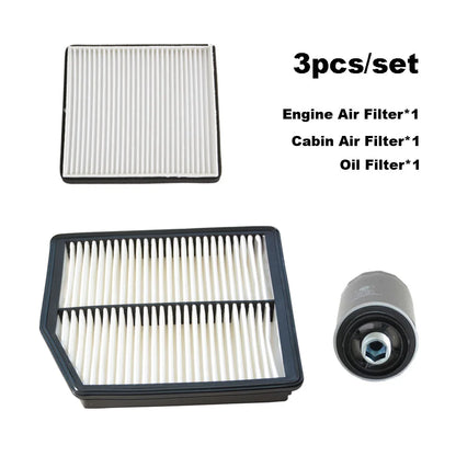 3pcs Filter Set For LIFAN X80 2.0T 2.4L 2016 2017 2018 2019 2020 Cabin A/C Fresh Air Engine Oil Filter Replacement Parts