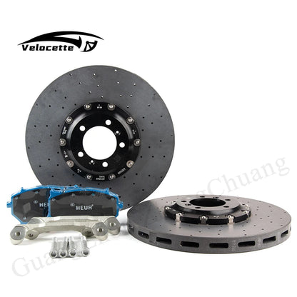 Carbon Fiber Ceramic Brake Rotor 380-420mm Brake Disc Upgrade for BMW M4 M2 G80 F80 F90 AMG C63 400 410 390 380mm Ceramic Discs