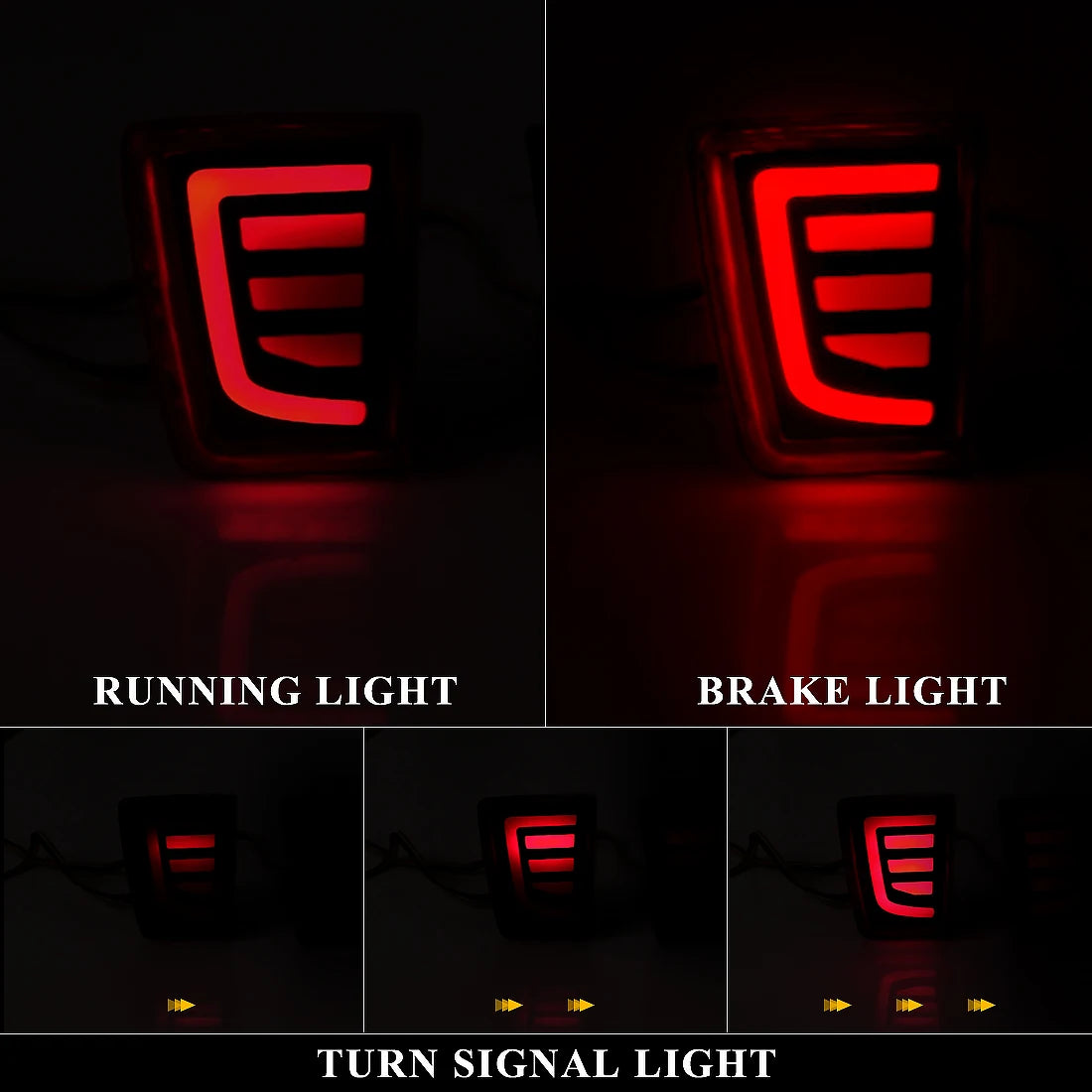 Car LED Rear Bumper Reflector For Mitsubishi Pajero Shogun V97 V98 V87 V93 V95 Montero 2007 - 2020 Tail Brake Turn Signal Light