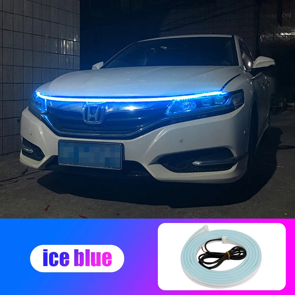 OKEEN Led Car Hood Lights Strip Universal Auto Decorative Atmosphere Lamps Ambient Lights For Car Daytime Running Lights DRL 12V