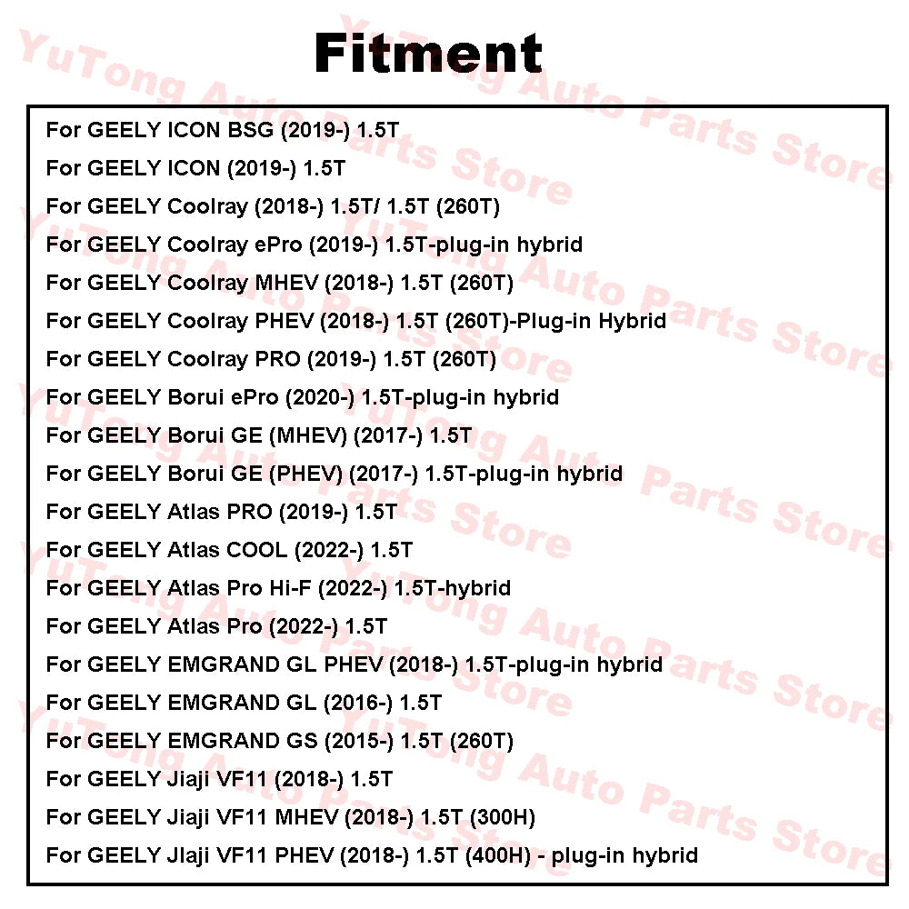 For Geely Boyue Cool 1.5T 2023 2024 Spark Plugs Coolray Monjaro Tugella Jiaji Galaxy 6 LYNK&CO 05 07 08 01 Haval H6 Accessories