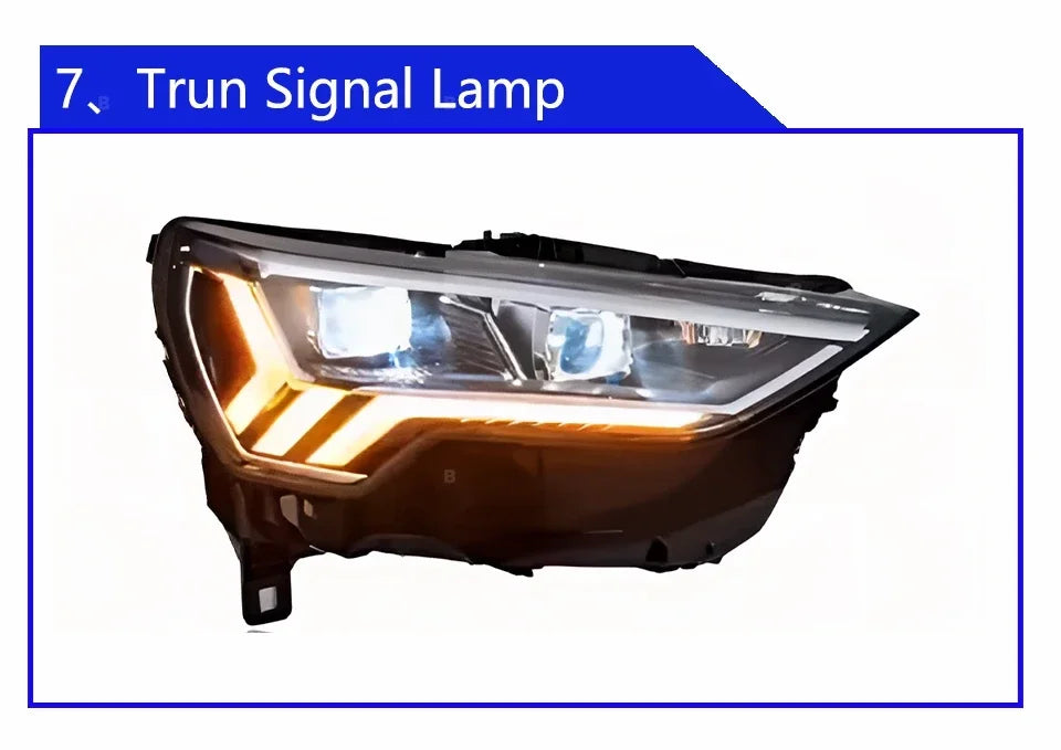 Auto Headlights Accessories For Audi Q3 2020-2023 Upgrade Matrix Projector Lens LED Car Head Lights Plug and Play Assembly