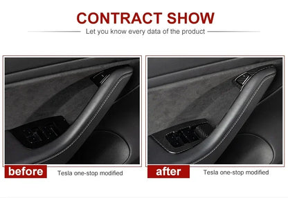 For Tesla Model Y/3/3+ Highland Window Lifter Switch Buttons Cover Trim Frame Button Stickers 2017-2024 Car Interior Accessories